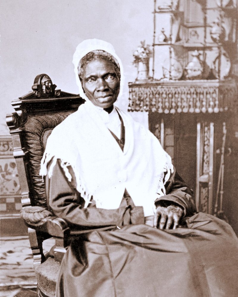 Authenticated carte-de-visite photographic portrait of Sojourner Truth, circa 1870.
